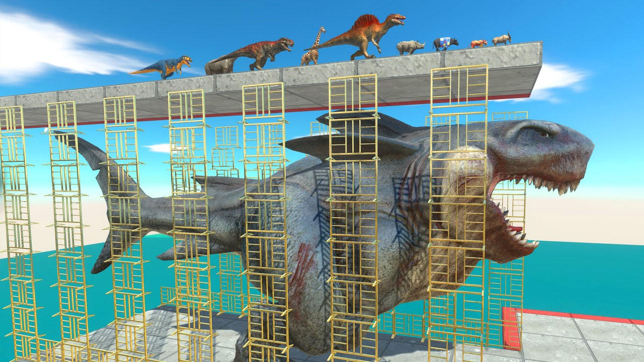 Imprisoned Megalodon Rex Awakens – Will Dinosaurs and Beasts Survive the Ramp? | ARBS
