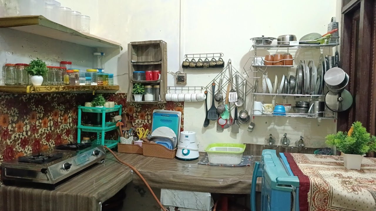 💁🏻Small Non Modular kitchen makeover |Rental Friendly |Countertop Organisation and decoration | DIY👍