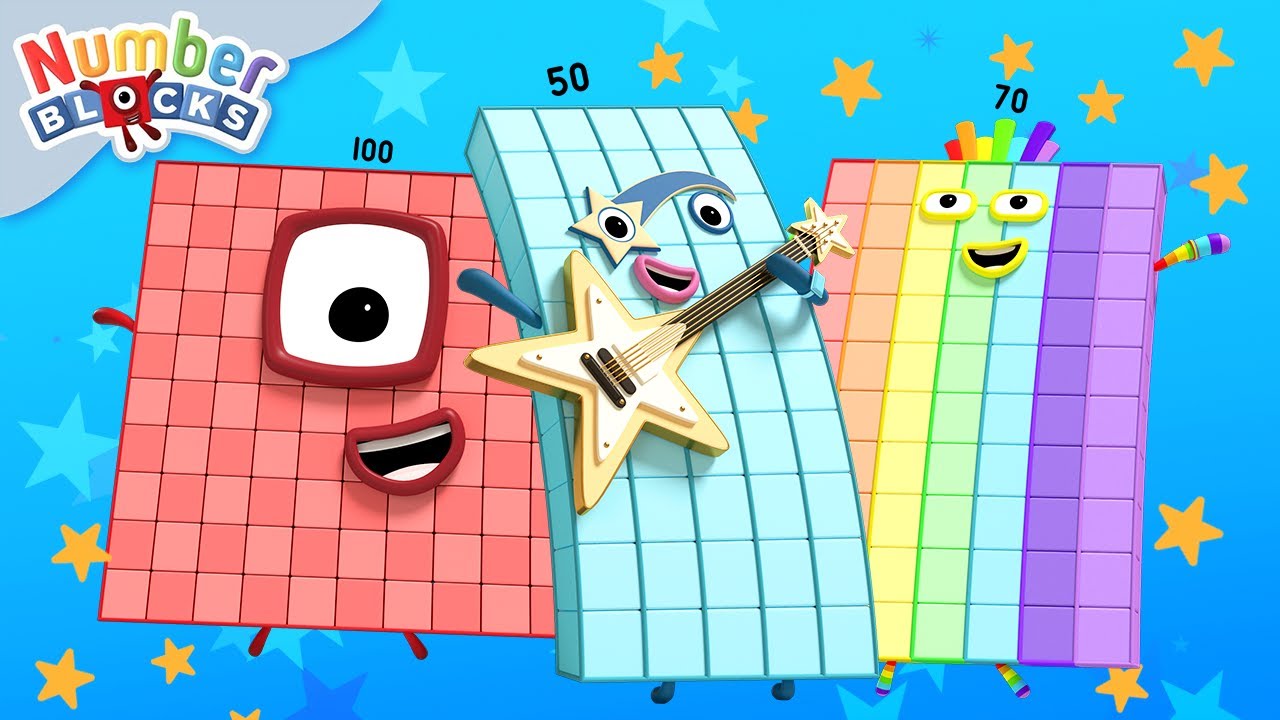 Números Grandes - Conte até 100 | Aprenda a contar 123 | Numberblocks em português