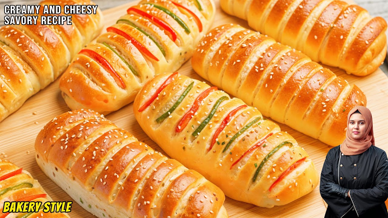 Alfredo Chicken Bread Recipe | Bakery Style | IFTAR RAMADAN
