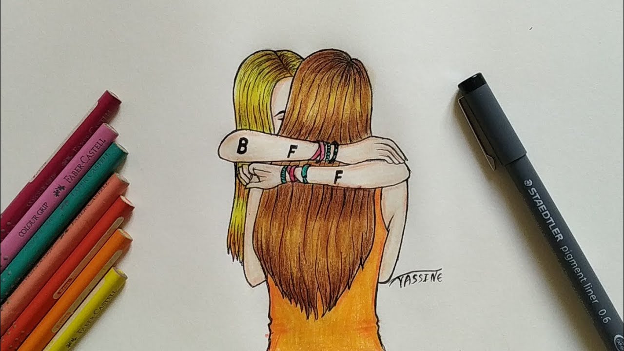 Como desenhar AMIGAS TUMBLR - passo a passo | Como dibujar Mejores amigas