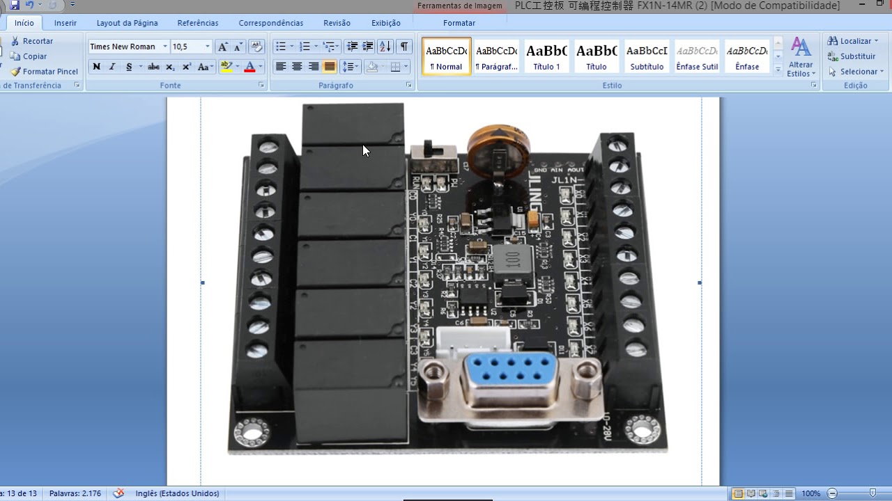 PLC FX1N-14MR - Comunicação USB-RS232