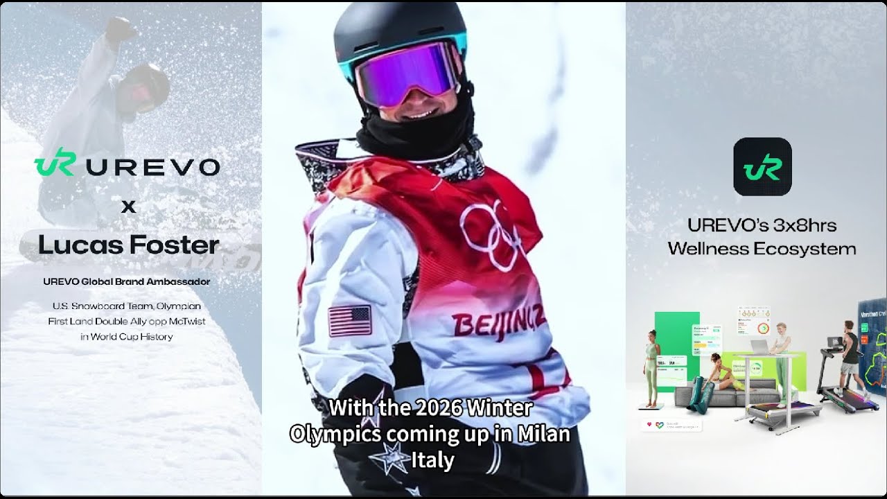 Lucas Foster Joins UREVO as Global Brand Ambassador | Road to Milano Cortina 2026