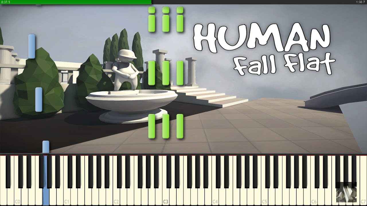 Human Fall Flat Theme [ PIANO COVER ] - Synthesia Arr.
