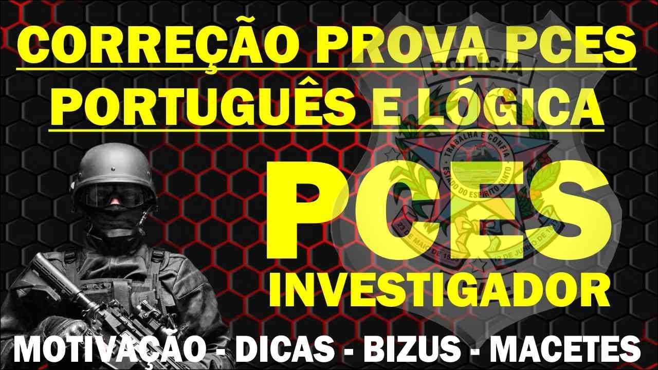 CORRE&Ccedil;&Atilde;O DA PROVA PCES (PORTUGU&Ecirc;S E L&Oacute;GICA)