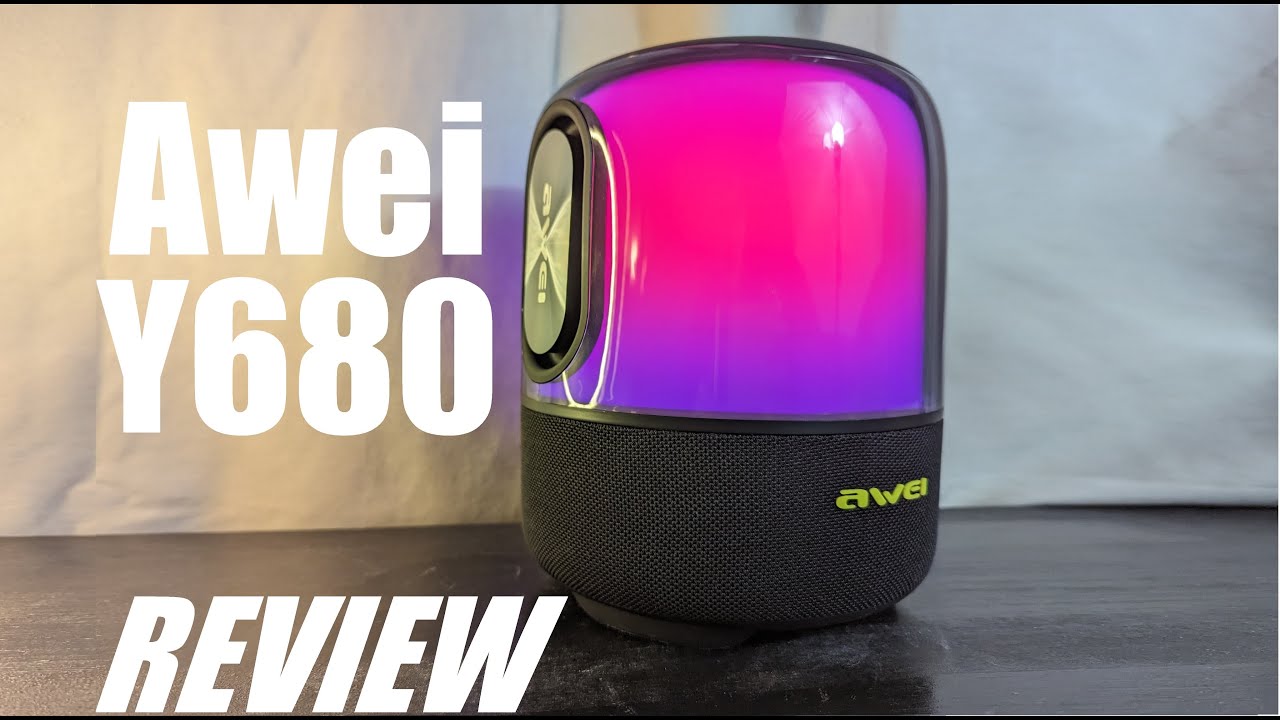 REVIEW: AWEI Y680 Wireless Bluetooth Speaker - Powerful Bass, RGB LED Lights!