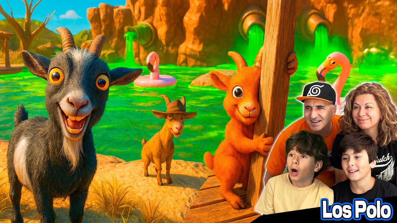 LA CABRA MUTANTE! Hide and Seek MÁS LOCO en El Pueblo Radioactivo de Goat Simulator 3 😱