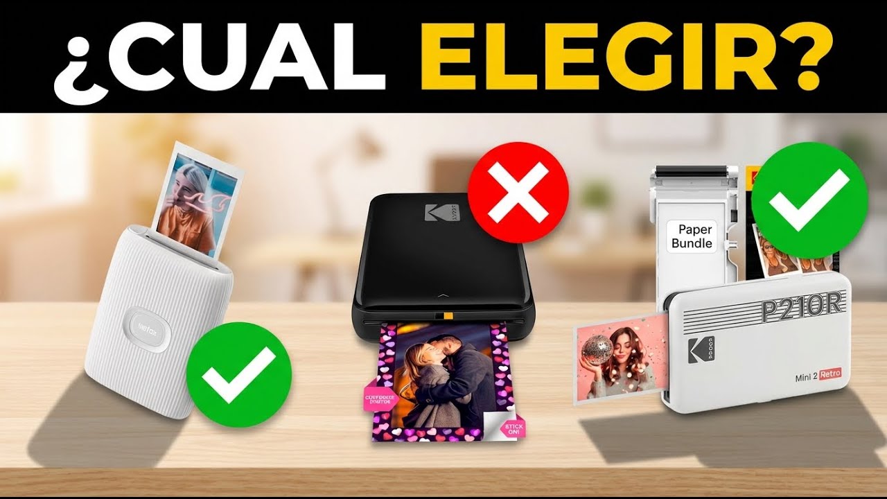 ✅ Las 5 MEJORES MINI IMPRESORAS de FOTOS 2026 | Impresora Fotográfica Portátil AMAZON Calidad Precio