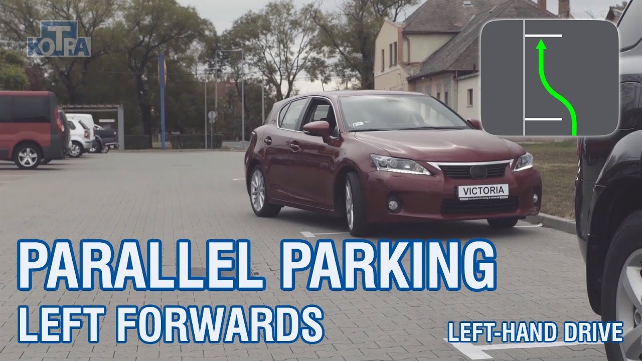 Learn to park | Parallel forward parking on the left | Left-hand drive | Lessons of maneuvering