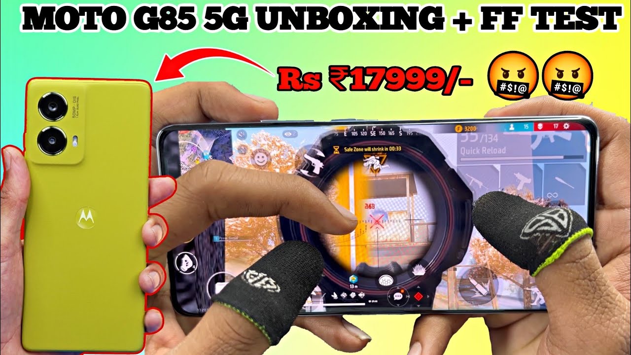 MOTO G85 5G Free Fire Test || MOTO G85 Free Fire Gameplay + Heating + Battery Drain Test | fps meter