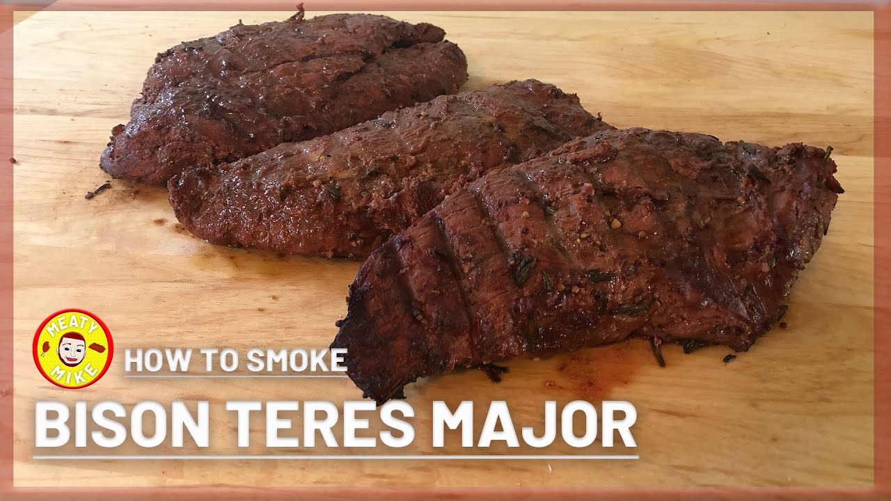 Smoked BISON TERES MAJOR on the Po' Man Grill | How to Smoke Bison