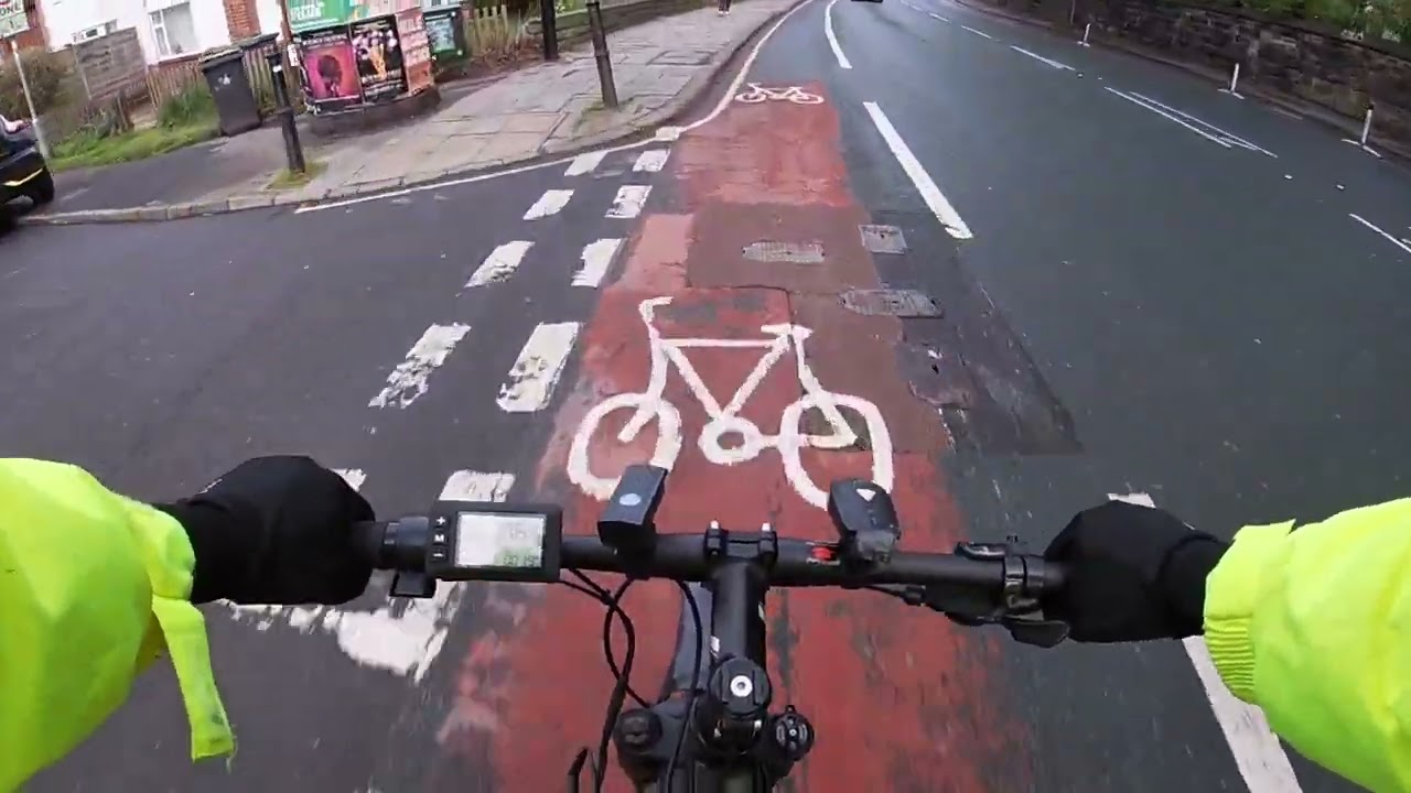 Ride home from work on my Kristal electric bike in Leeds (Street and City Sounds ASMR)