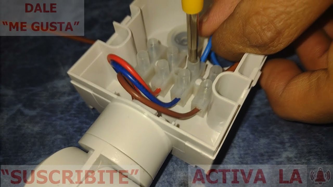 COMO INSTALAR UN SENSOR DE MOVIMIENTO CON DOS LAMPARAS