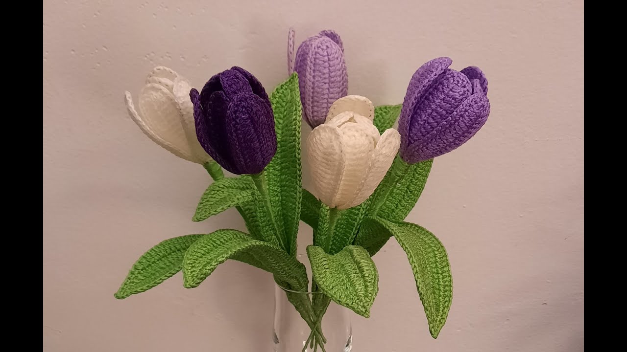 Lalea Imbobocita crosetata pas cu pas/Crochet Budded Tulip step by step