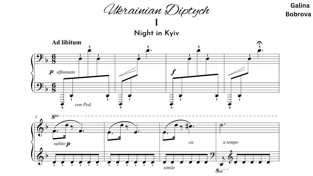 Galina Bobrova - Ukrainian Diptych for piano