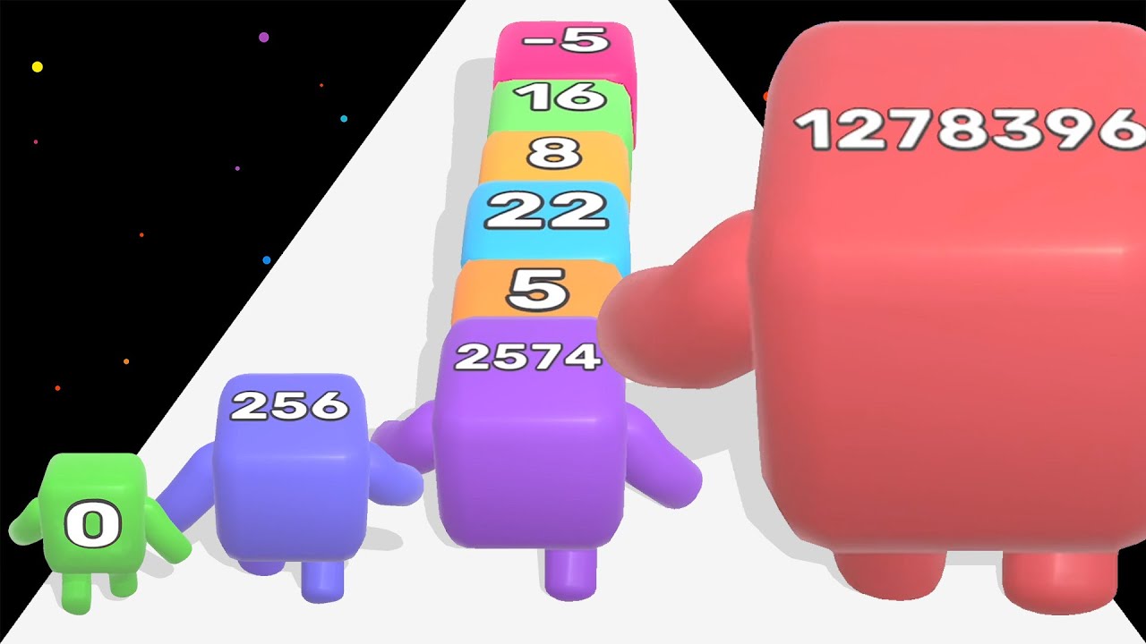 LEVEL UP 'Number Run 3D' - Number Game Run Race Stack Master Max Level (Big Update)