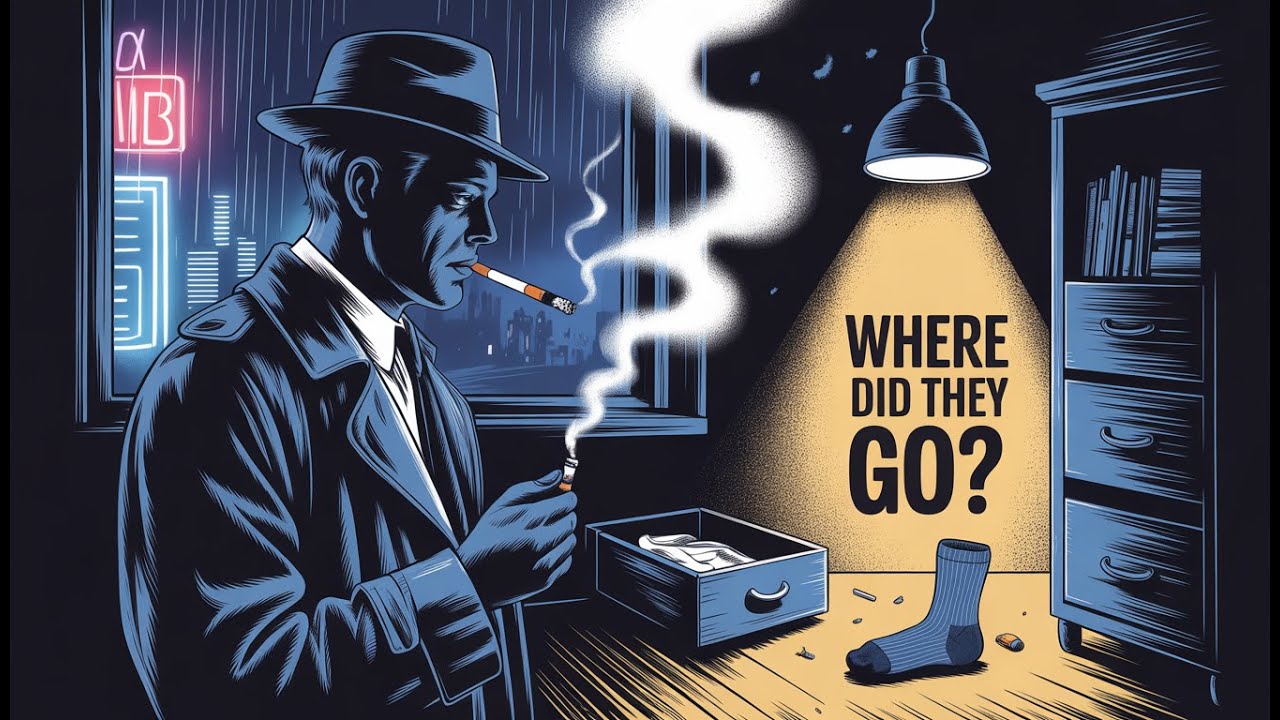 The Case of the Vanished Socks 🧦 | Noir Jazz Detective Song (Late Night Vibes)