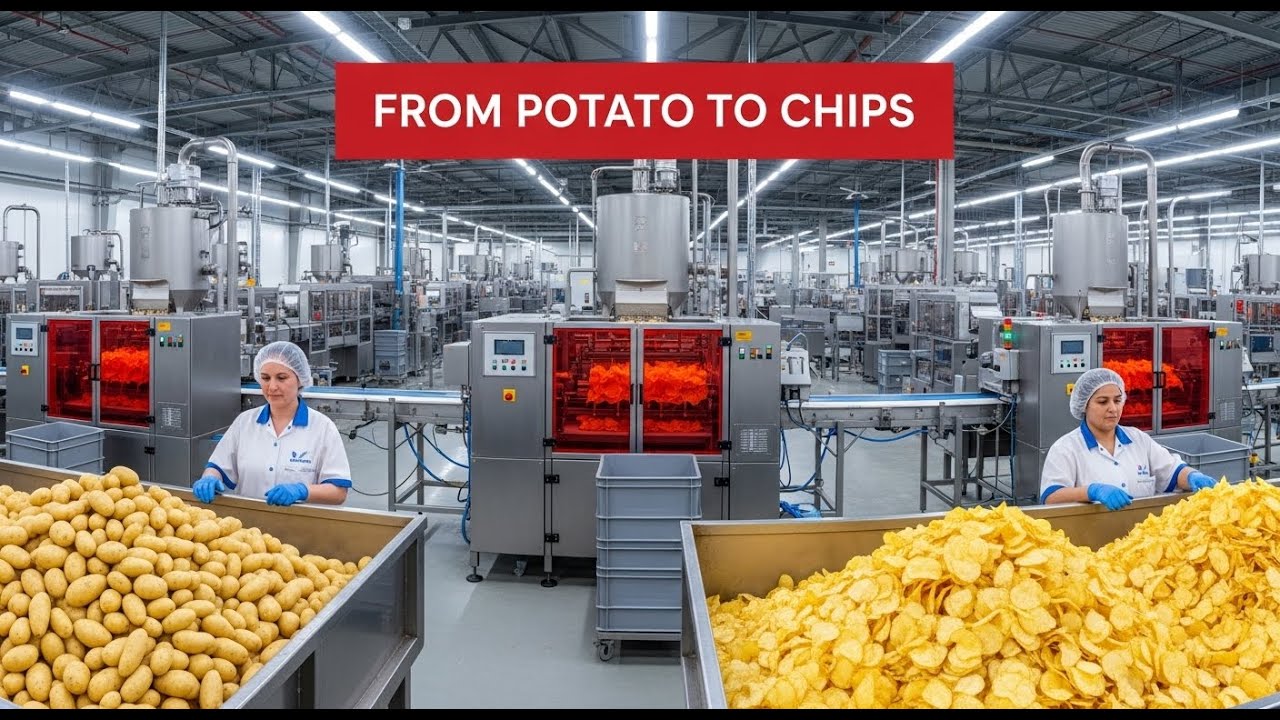 Inside a Potato Chips Factory | Full Manufacturing Process