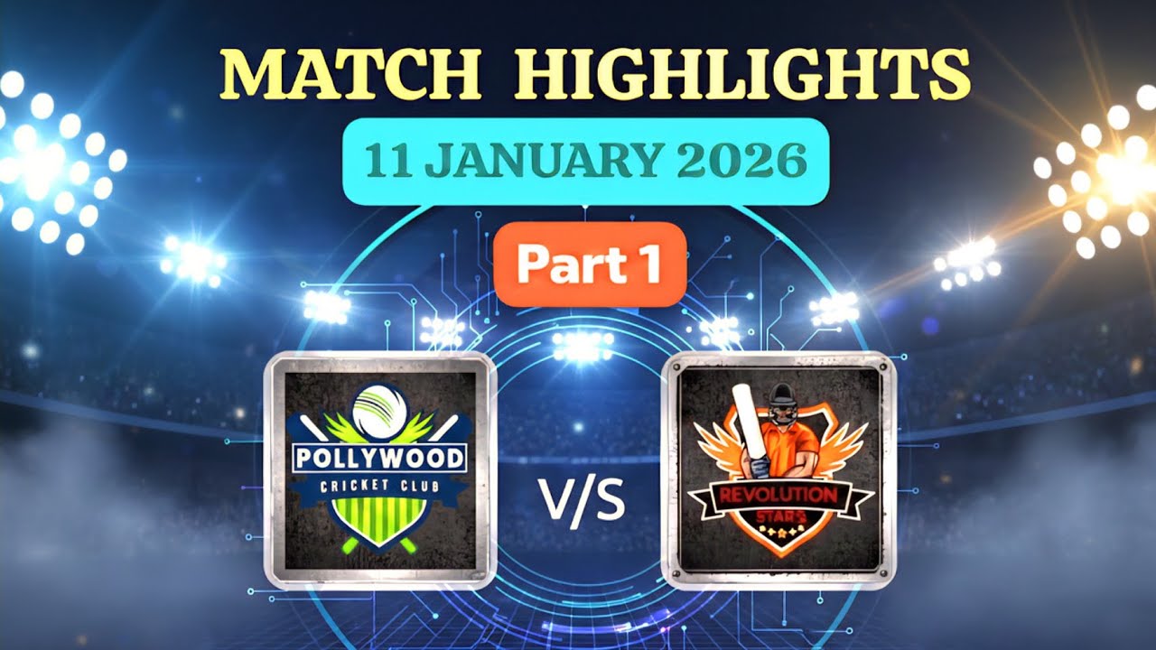 POLLYWOOD  CRICKET CLUB VS. REVOLUTION STARS XI ☆ 11TH JANUARY 2026 ☆ 1st INNINGS ☆ LEAGUE MATCH ☆