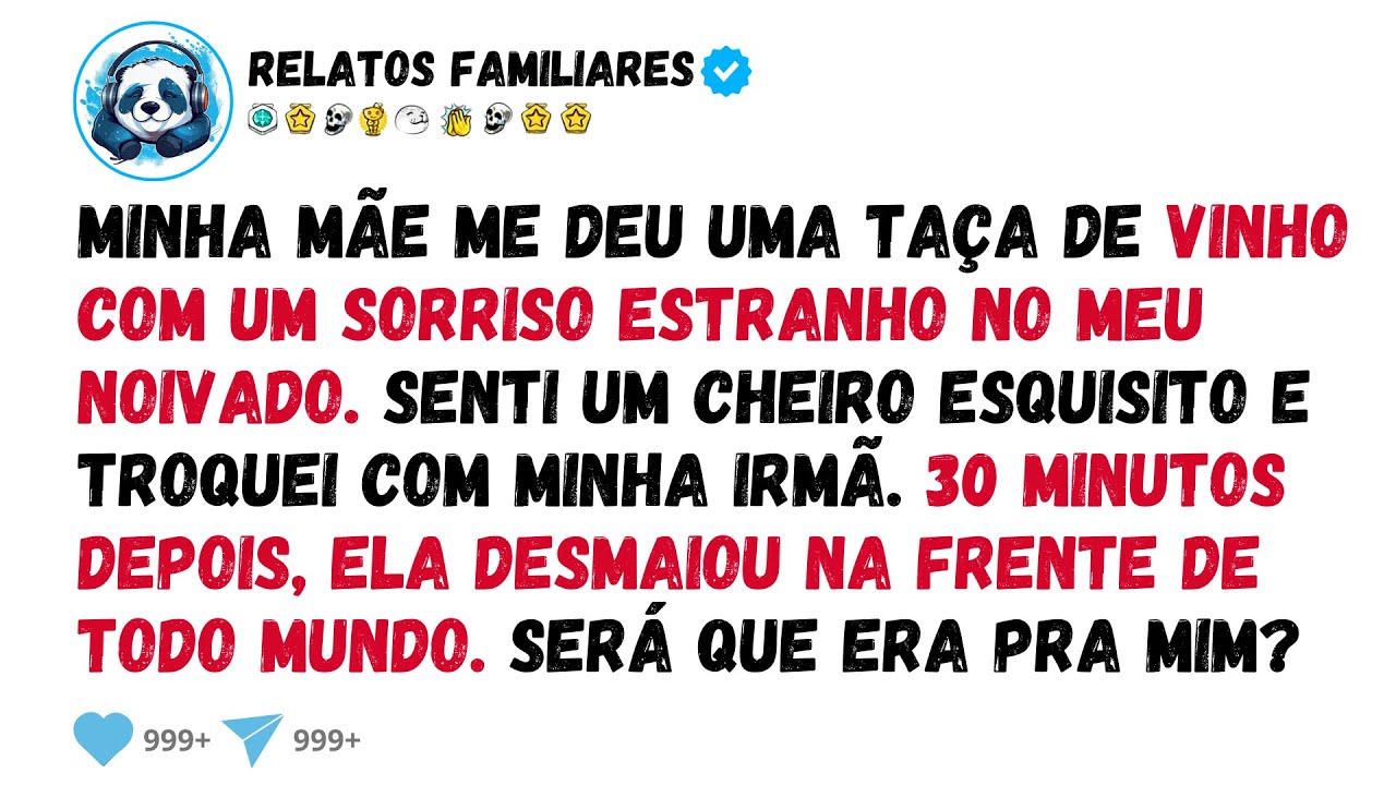 Minha mãe me deu uma taça de vinho com um sorriso estranho no meu noivado