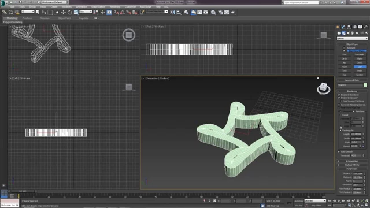 3D Max. Урок №11. Сплайны. Типы и построение.