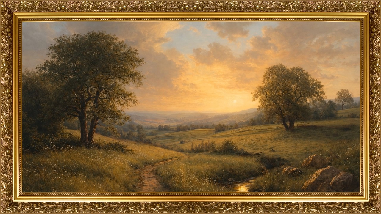 Golden Hour Sunset Countryside Ambience | 2 Hours of Peaceful Nature for Sleep & Relaxation