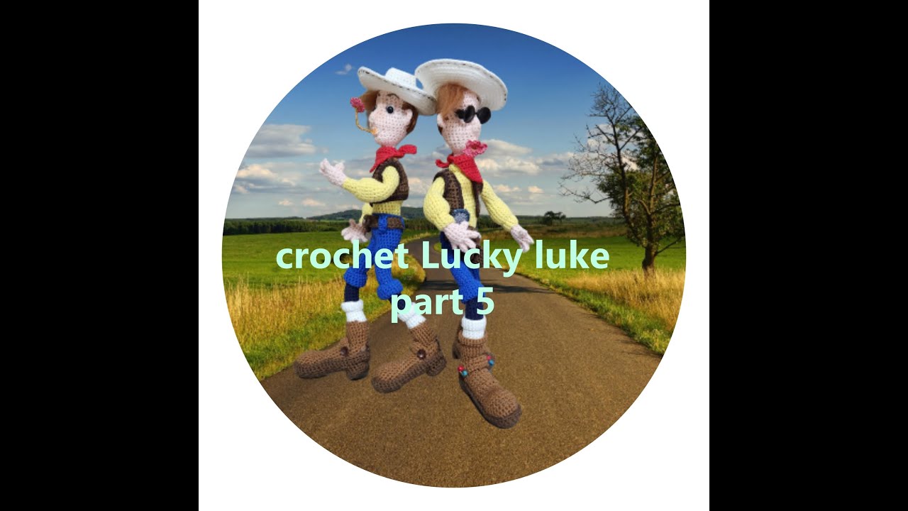 코바늘뜨기 amigurumi lucky luke ,arm, head, part 5
