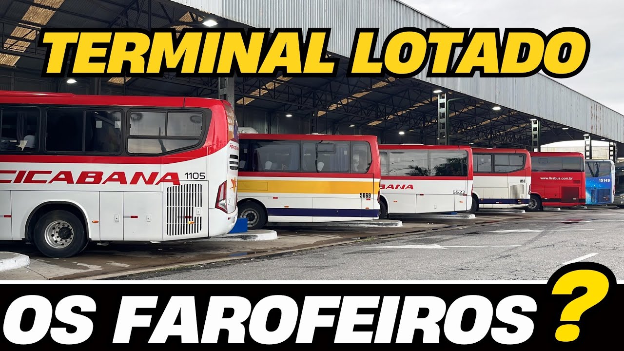 LOTADO DE ÔNIBUS CHEGANDO!! MOVIMENTO DE TEMPORADA NA RODOVIÁRIA DA PRAIA GRANDE | P1