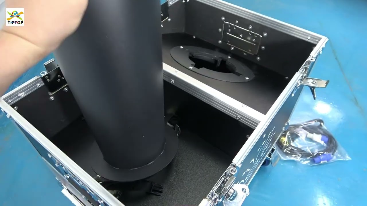 Flight case packing mini size Co2 confetti paper jet blow machine DMX512 +Electrical  power control