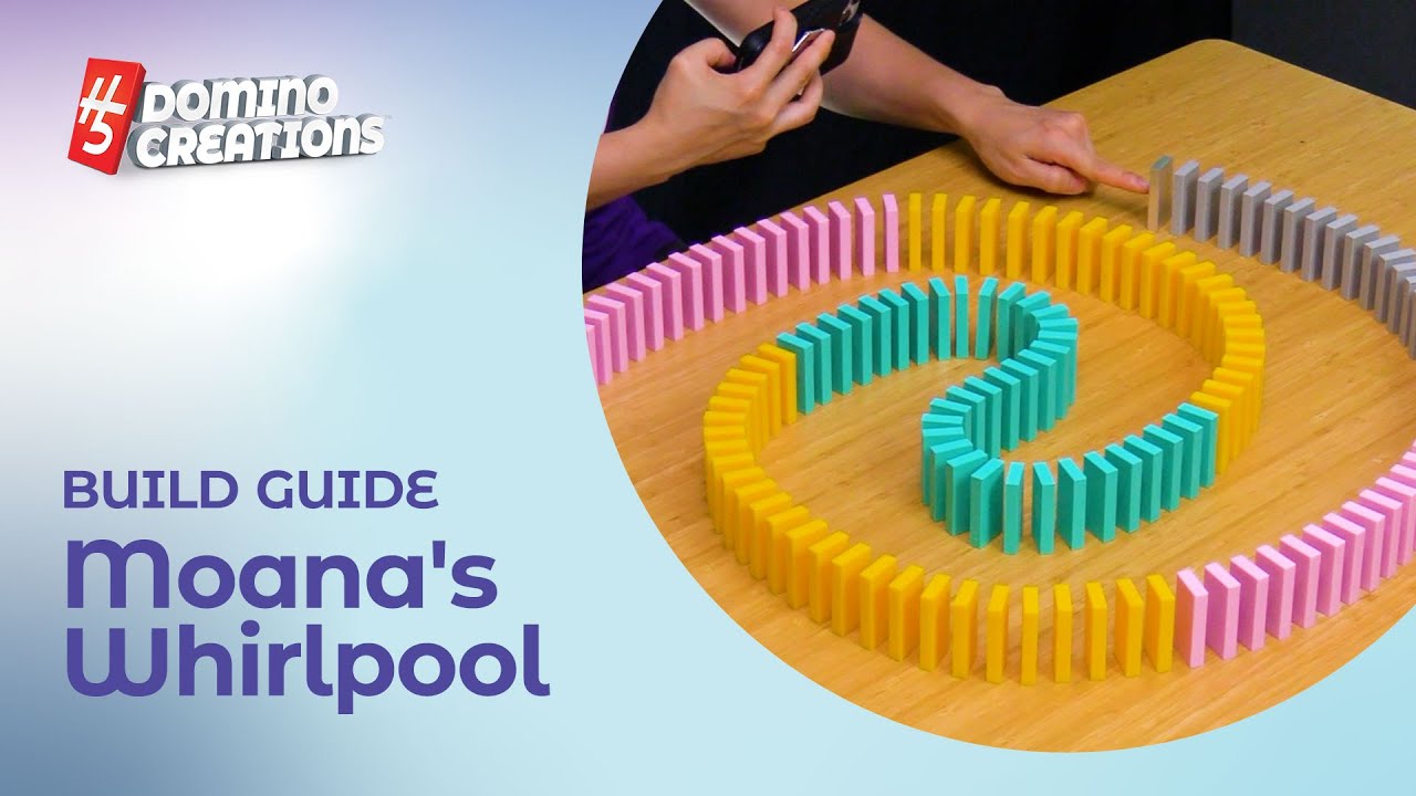 How to Build Moana’s Whirlpool with Disney Dominos | Lily Hevesh | Games for Kids