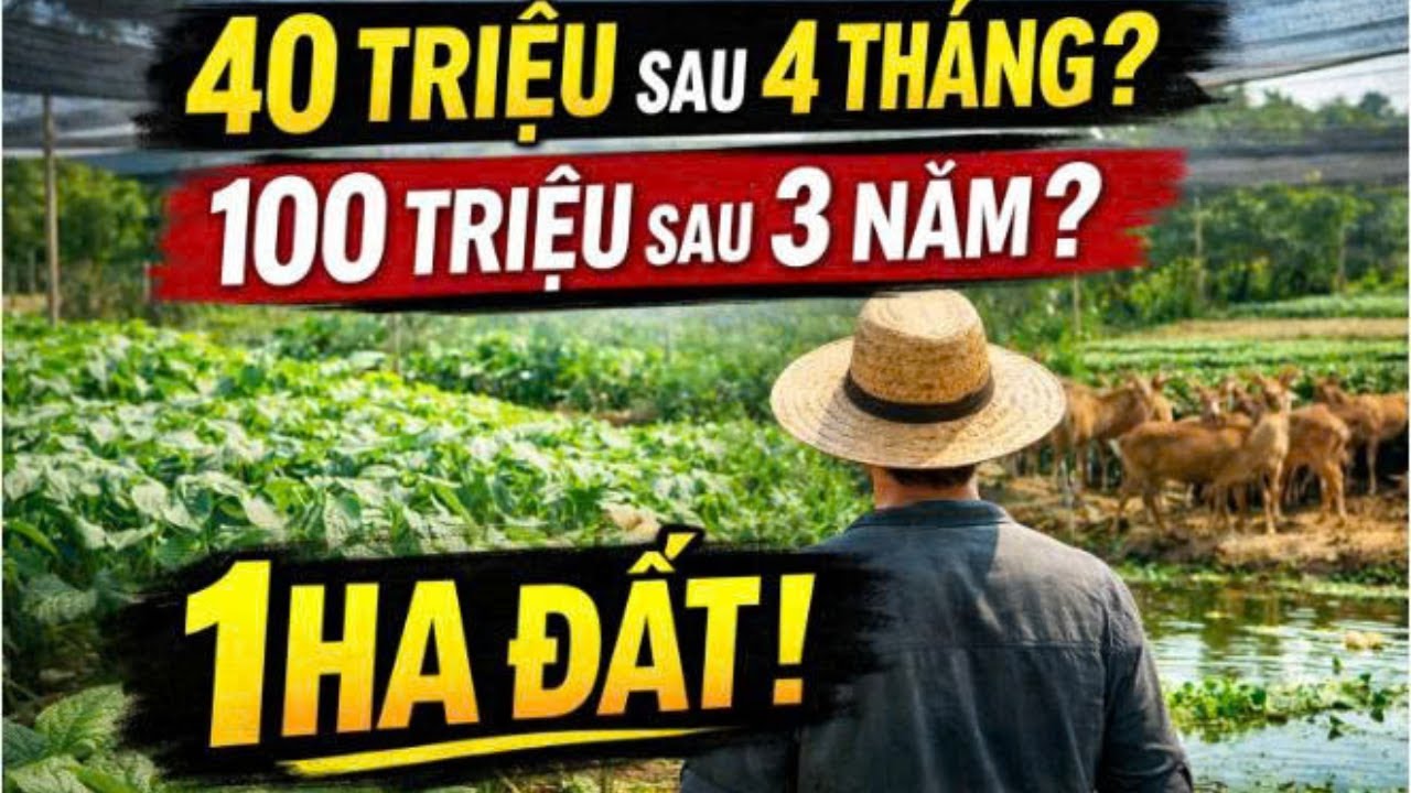 1ha đất vốn ít: thu 40 triệu sau 4 tháng, 100 triệu/tháng từ năm thứ 3 có khả thi?