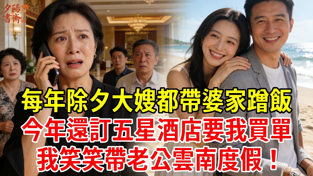 【優秀爽文】每年除夕大嫂都帶婆家蹭飯，今年還訂五星酒店要我買單，我笑笑帶老公雲南度假！#為人處世#經驗#情感故事#戀愛#情感#婚姻#人生感悟