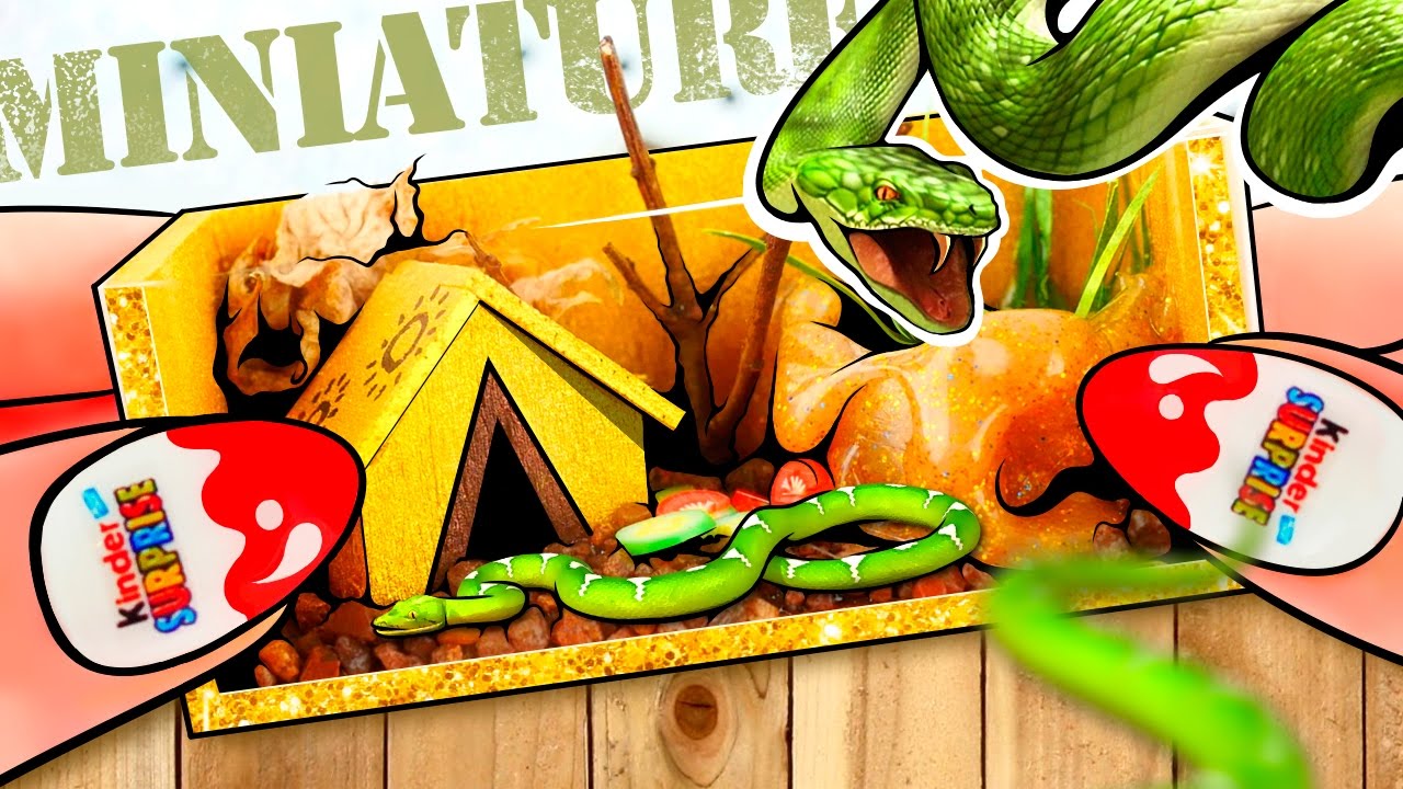 Real TERRARIUM (Aquarium) for Miniature Snakes! | DollHouse DIY ♥