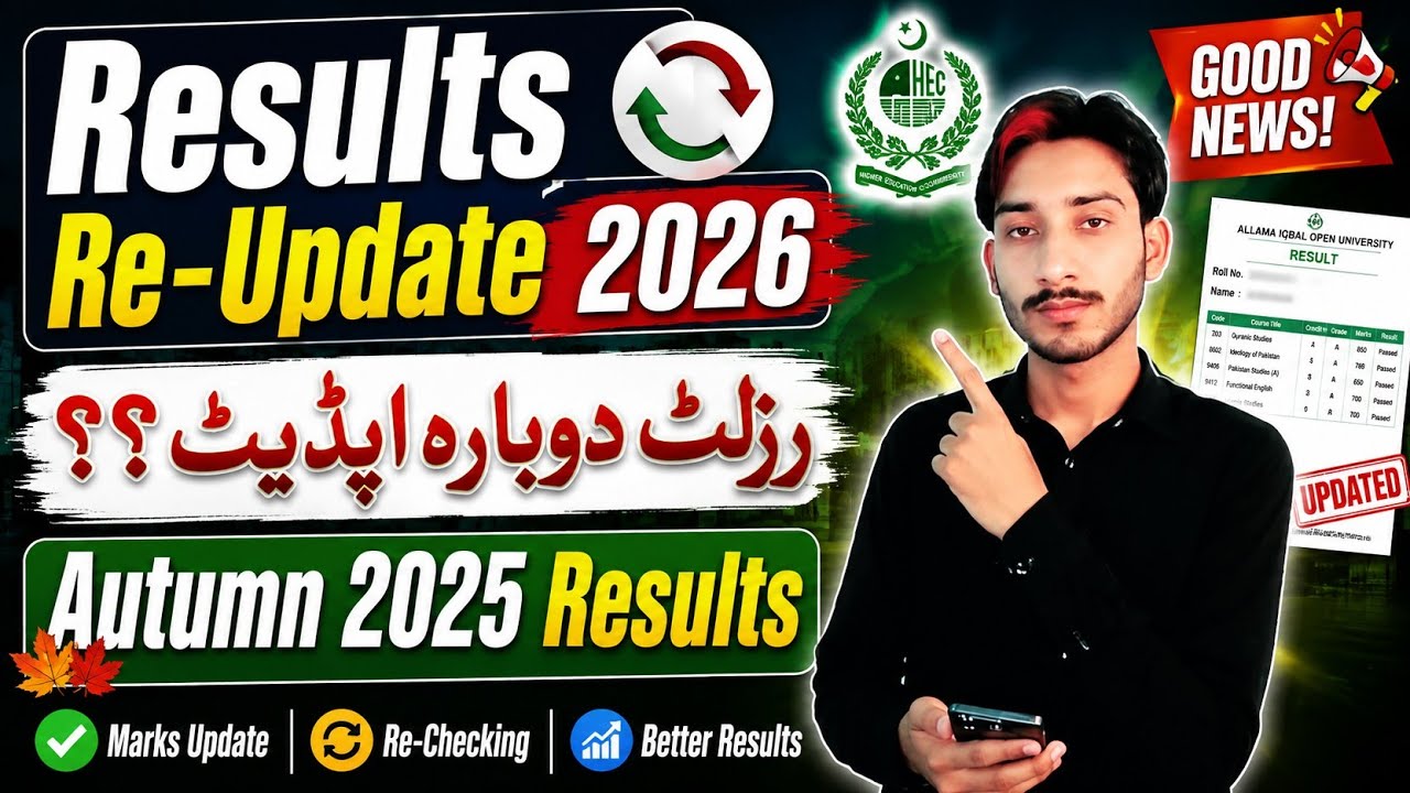 AIOU Results Re-Update 2026 | AIOU Results Update 2026 | Autumn 2025 Results Update | The AIOU 