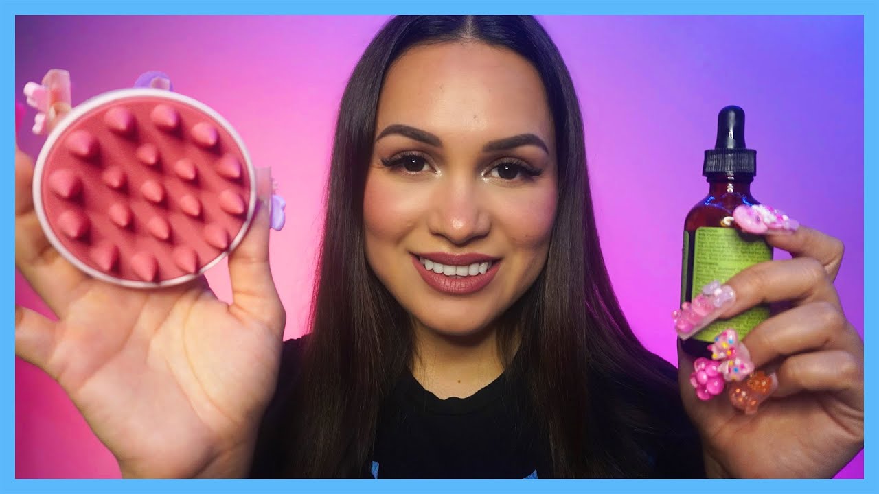 asmr masaje capilar y masaje facial (muy relajantes para dormir) | Soul ASMR