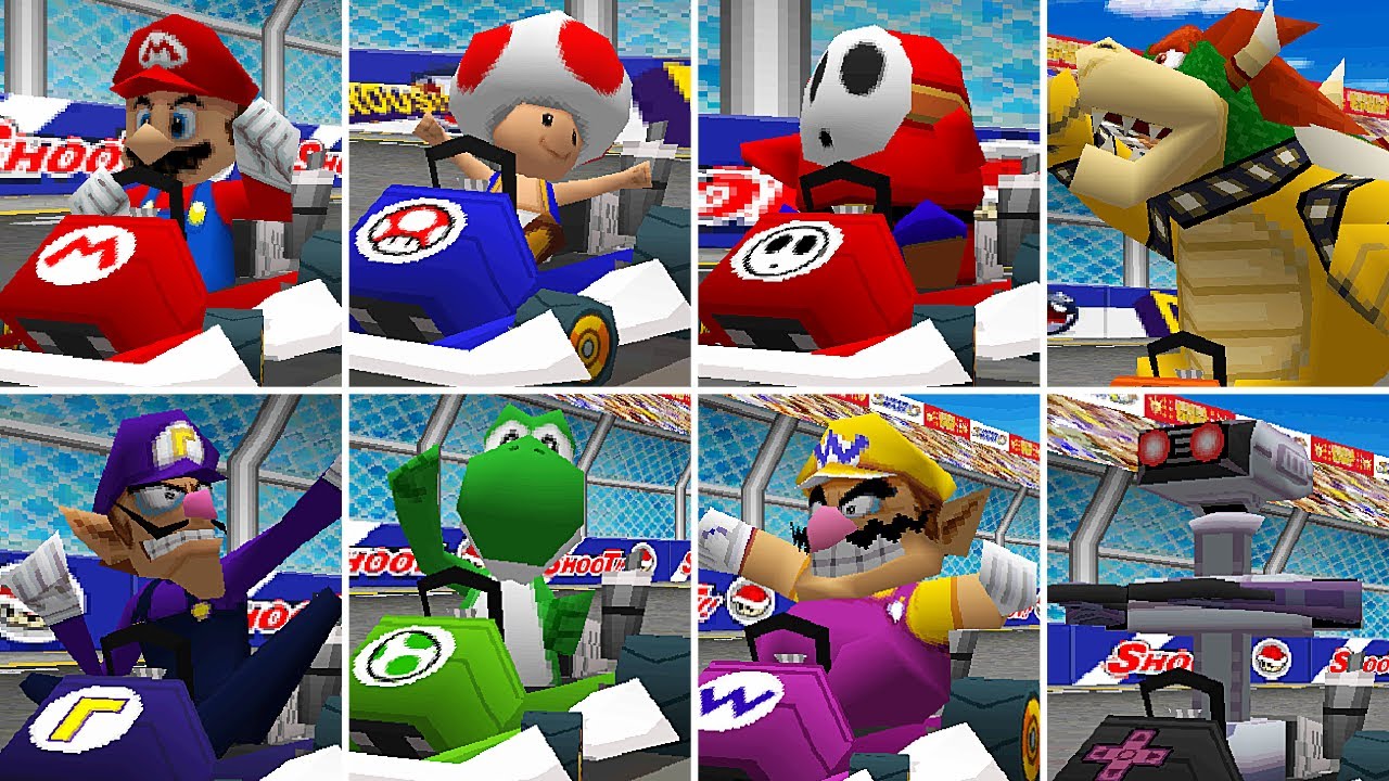 Mario Kart DS - All Characters 2nd/3rd Place Animations