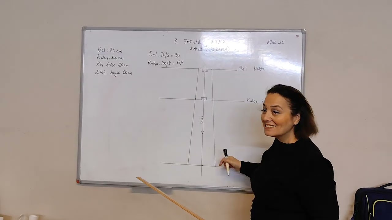 8 parçalı etek kalıbından , balık etek elde etme.