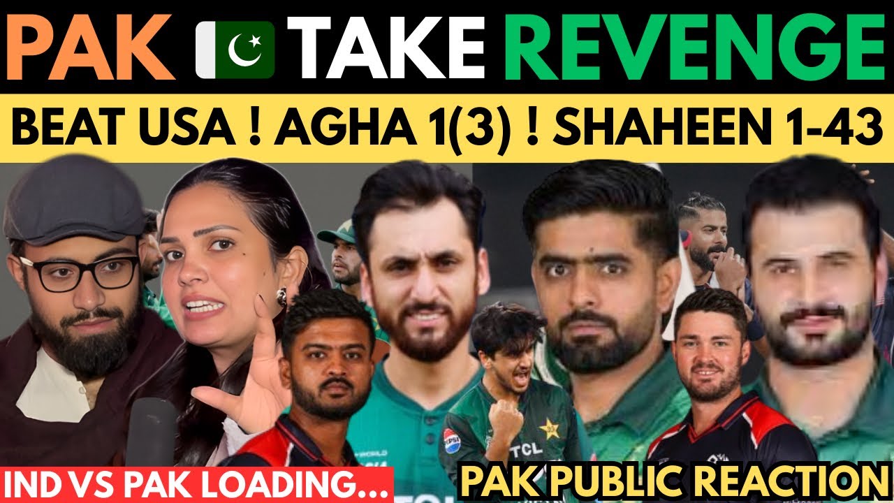PAK🇵🇰 Beat USA🇺🇸 In T20 World Cup 2026 ! AGHA 1(3) Shaheen 0-42 Babar 46(32) ! Pak public reaction 