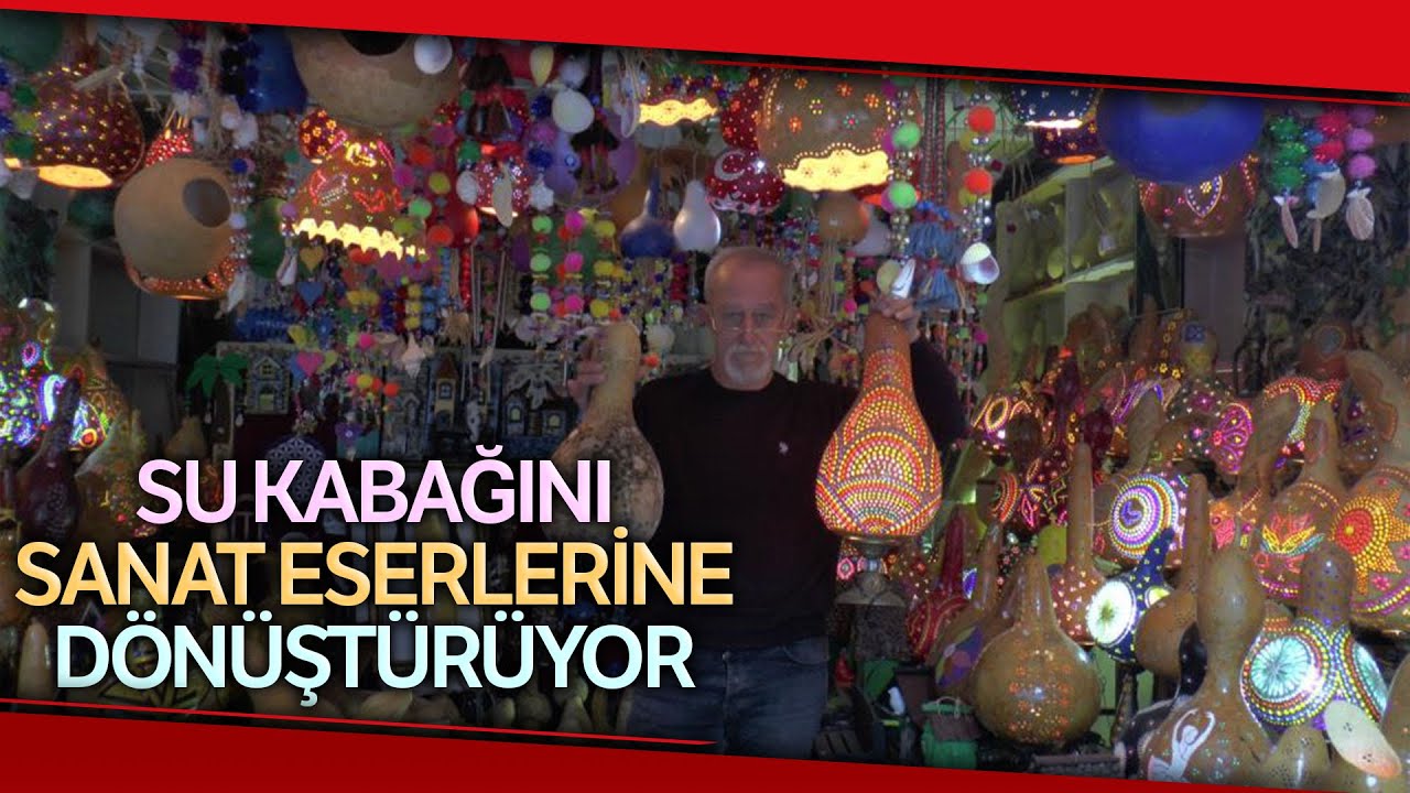 Kartal'da, Hobi Olarak Başladığı Su Kabağı Oyma İşini Meslek Edindi