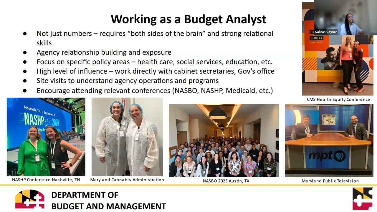 Employer Briefing: MD Department of Budget and Management