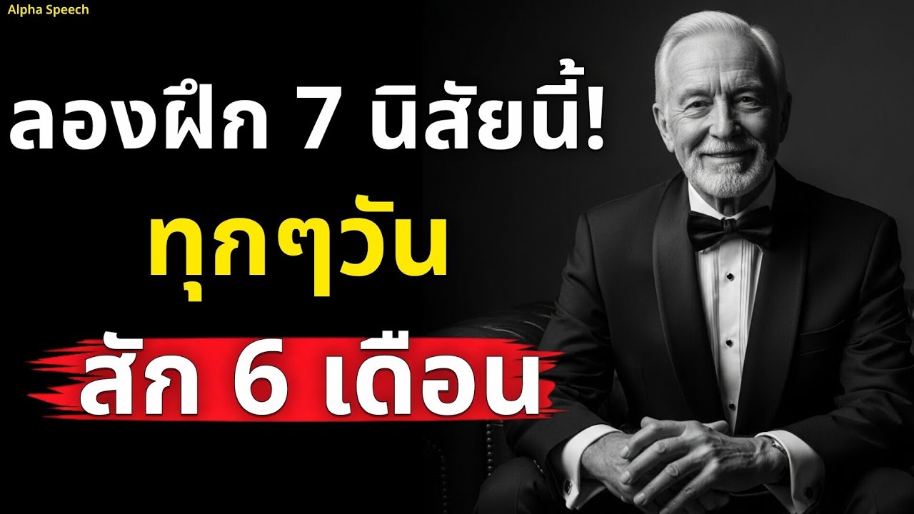 จงฝึก 7 นิสัยนี้ทุกๆวัน แล้วคุณจะเก่งขึ้น จนคนต้องหันมามอง | Alpha Speech 