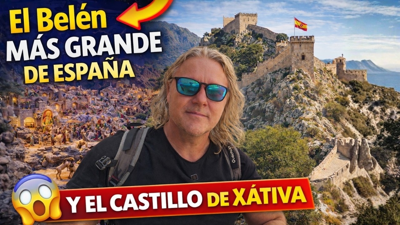 El BELÉN MÁS GRANDE DE ESPAÑA y el imponente Castillo de Xàtiva. NAVIDAD EN ESPAÑA
