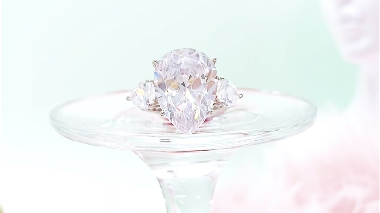 Water Drop Design Pear Shaped Cut Open Ring - Monarjew