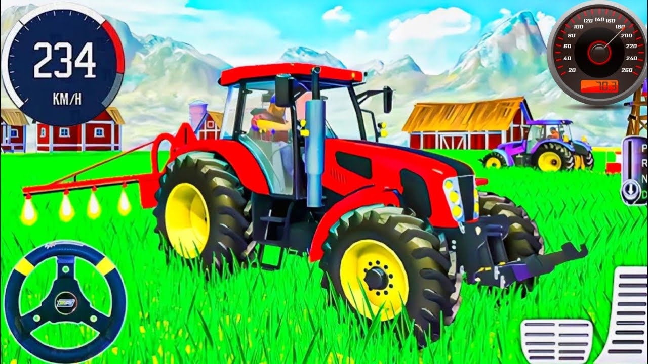 Real Tractor Driving Simulator - Indian Farming Transport Walkthrough - Android GamePlay