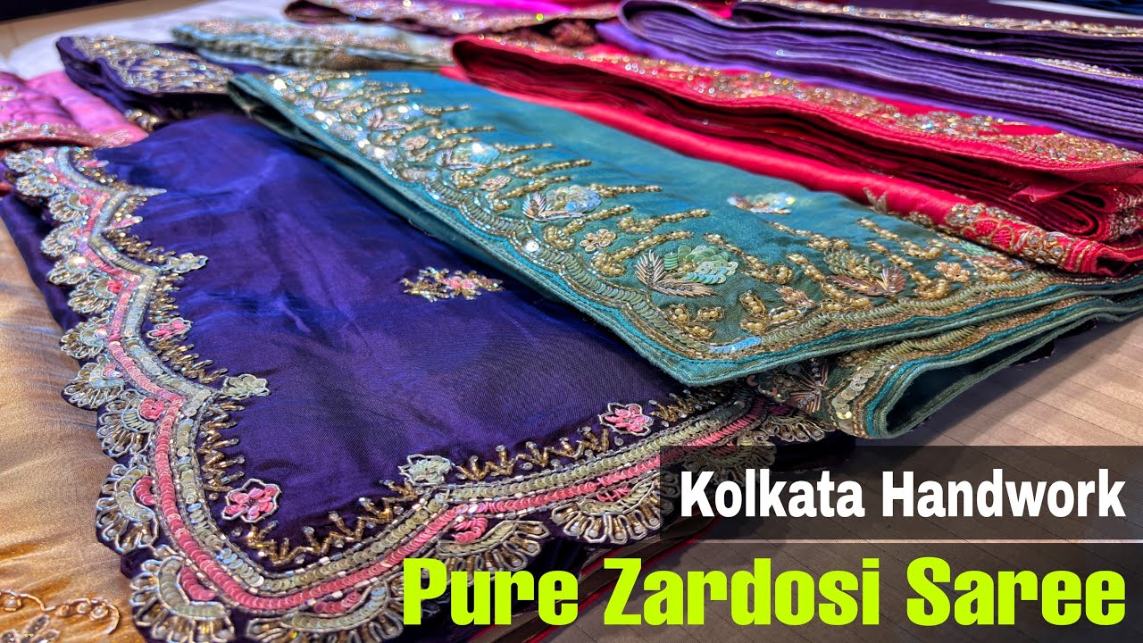 Pure Handwork Zardosi Saree Manufacturer in Kolkata /Designer Work Saree Wholesaler - Tulsi Boutique