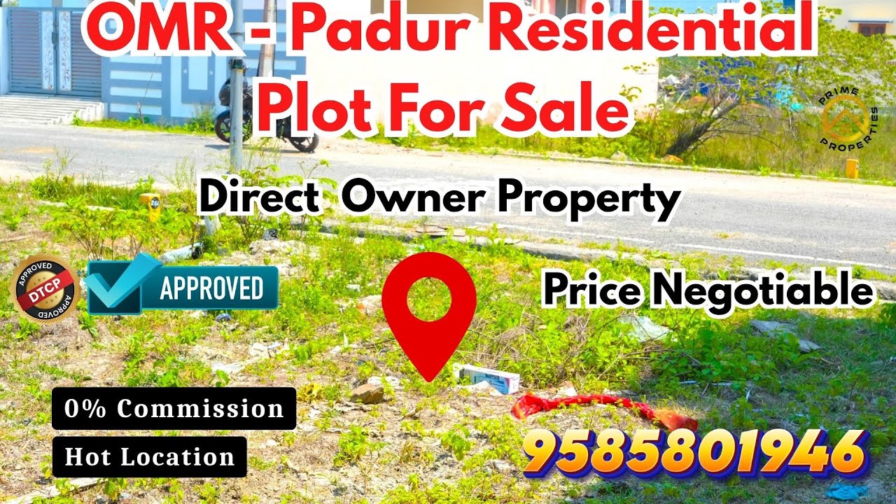 OMR - Padur Residential Plot For Sale - DTCP  Approved  #omrplots #landforsale #chennaiplots #omr