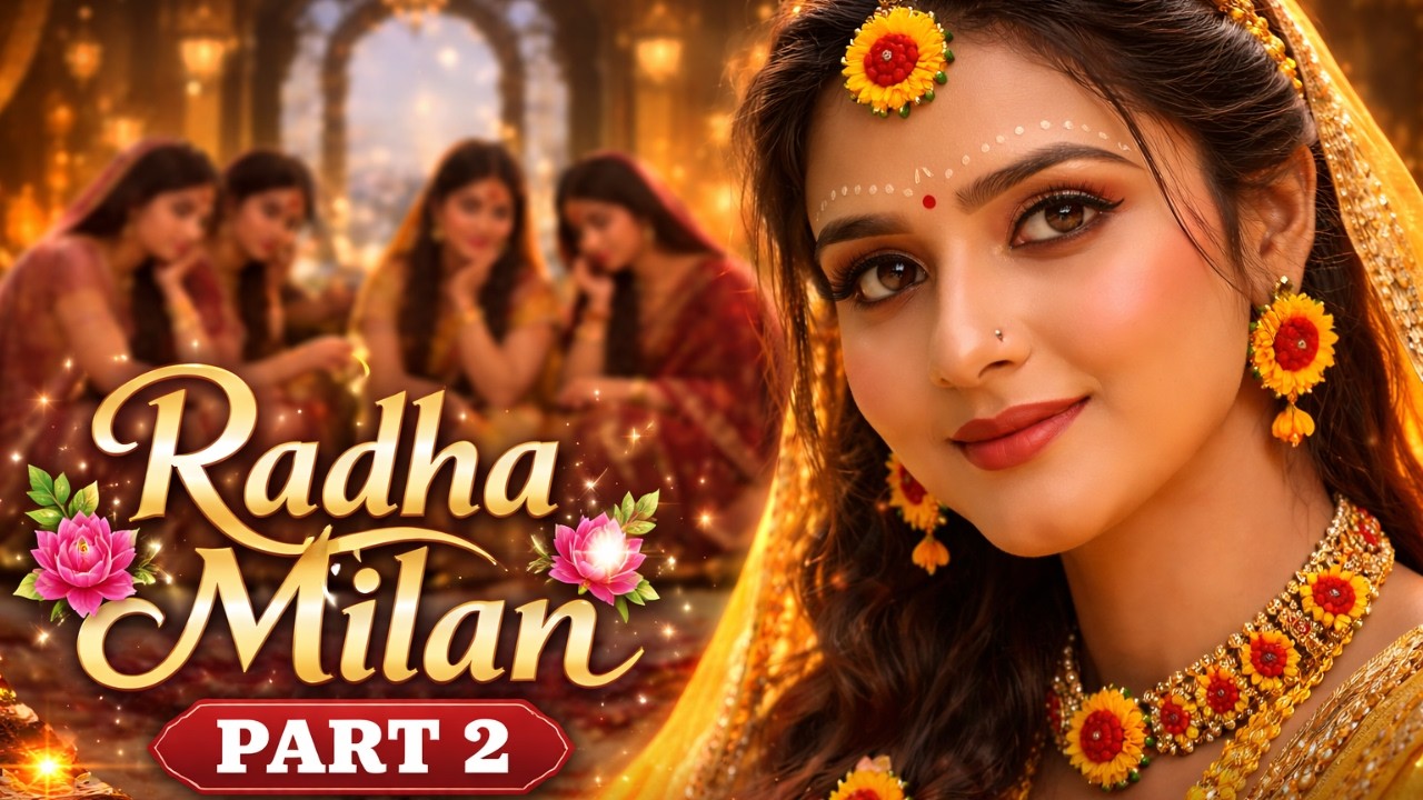 राधा मिलन Part 2 💛 | Radha Krishna Milan Leela | Emotional Bhakti Song 2026 | Vrindavan Prem Leela