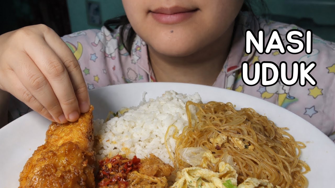 Real Mukbang No Talking Authentic Indonesian Food “NASI UDUK” 🇮🇩| Hunnie Land