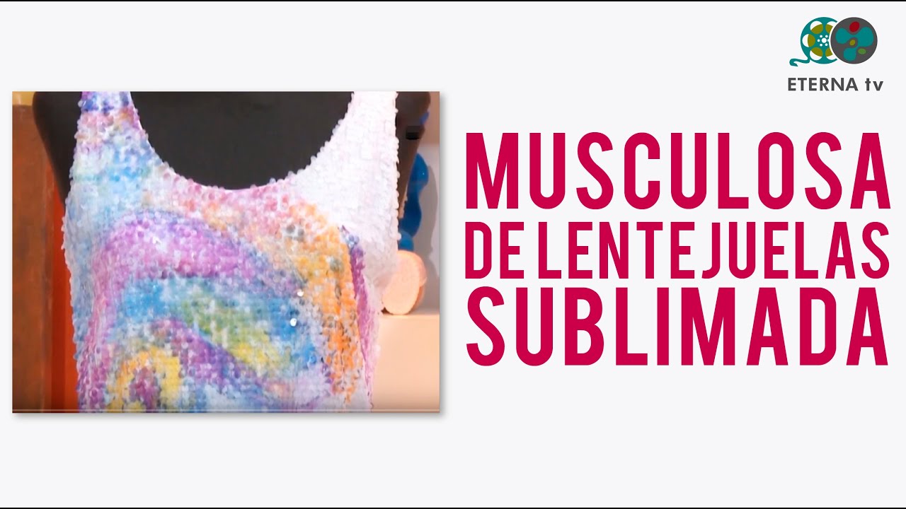 Musculosa de lentejuelas sublimada