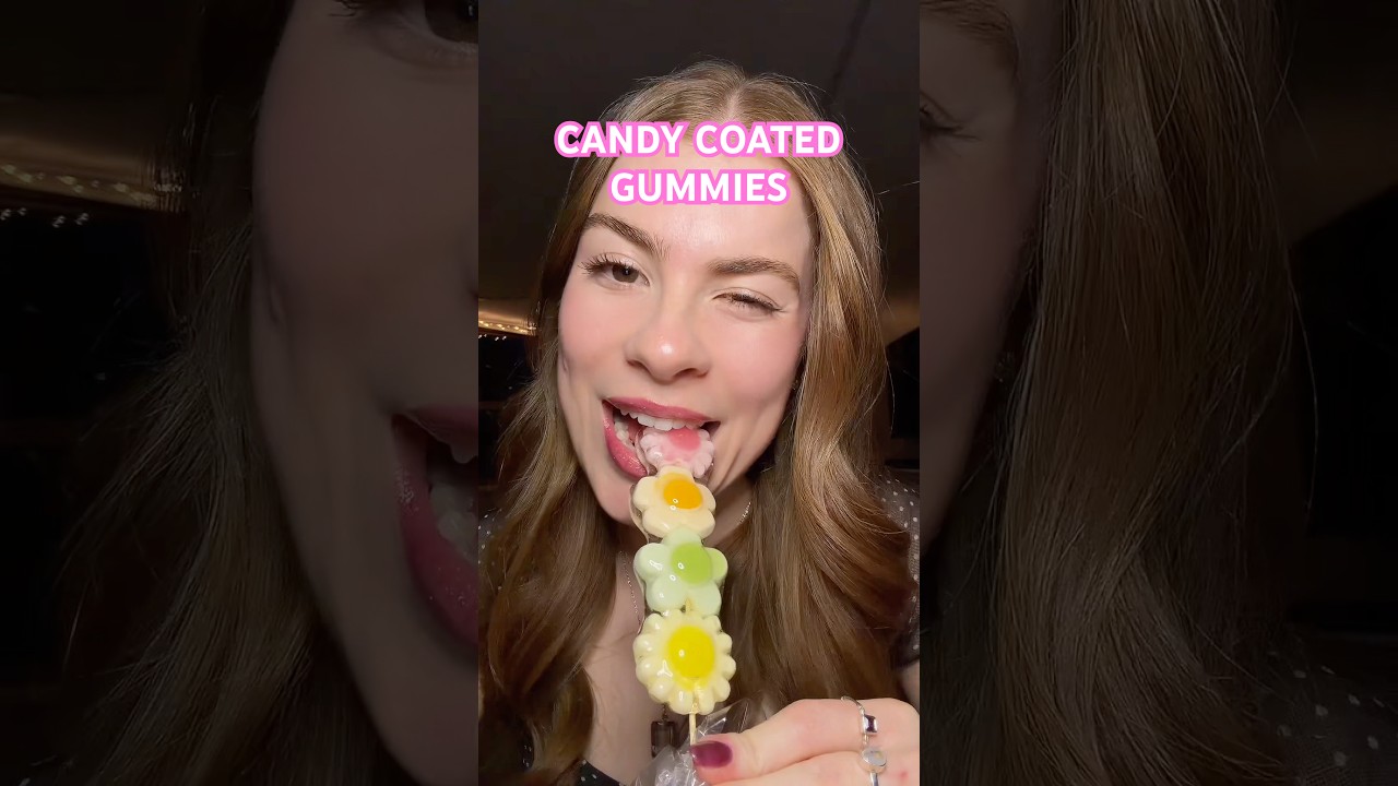 trying candy-coated gummies from Pure Sugar Candy 🔥🍭🌼(gifted!) #candyreview #gummy #candy